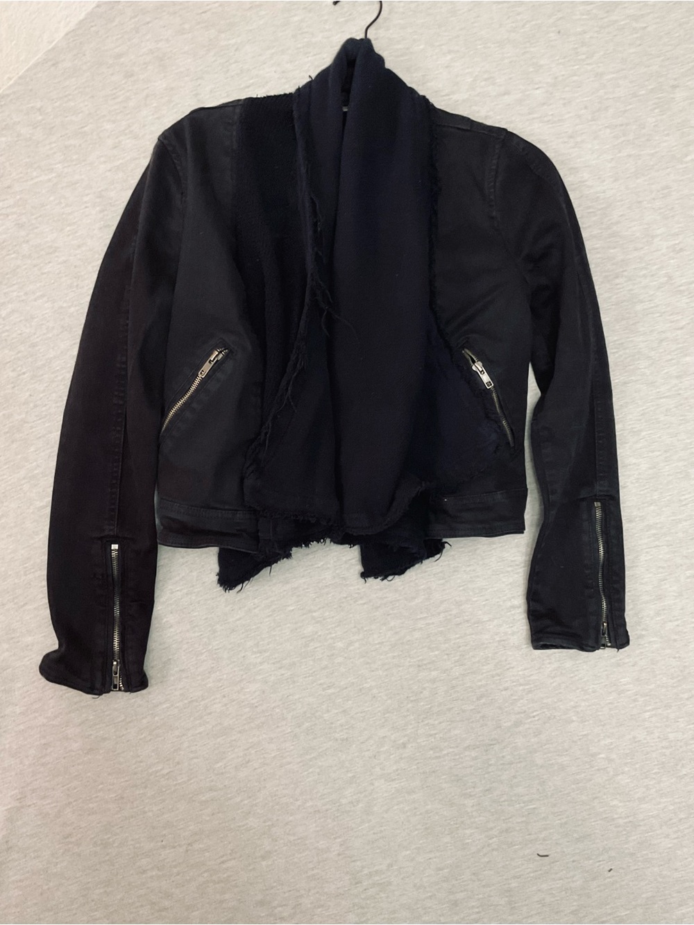 Free People Drape Front Moto Jacket